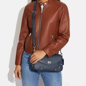 Gorgeous Coach - Millie Denim Blue Leather Shoulder Crossbody Purse - EUC!!